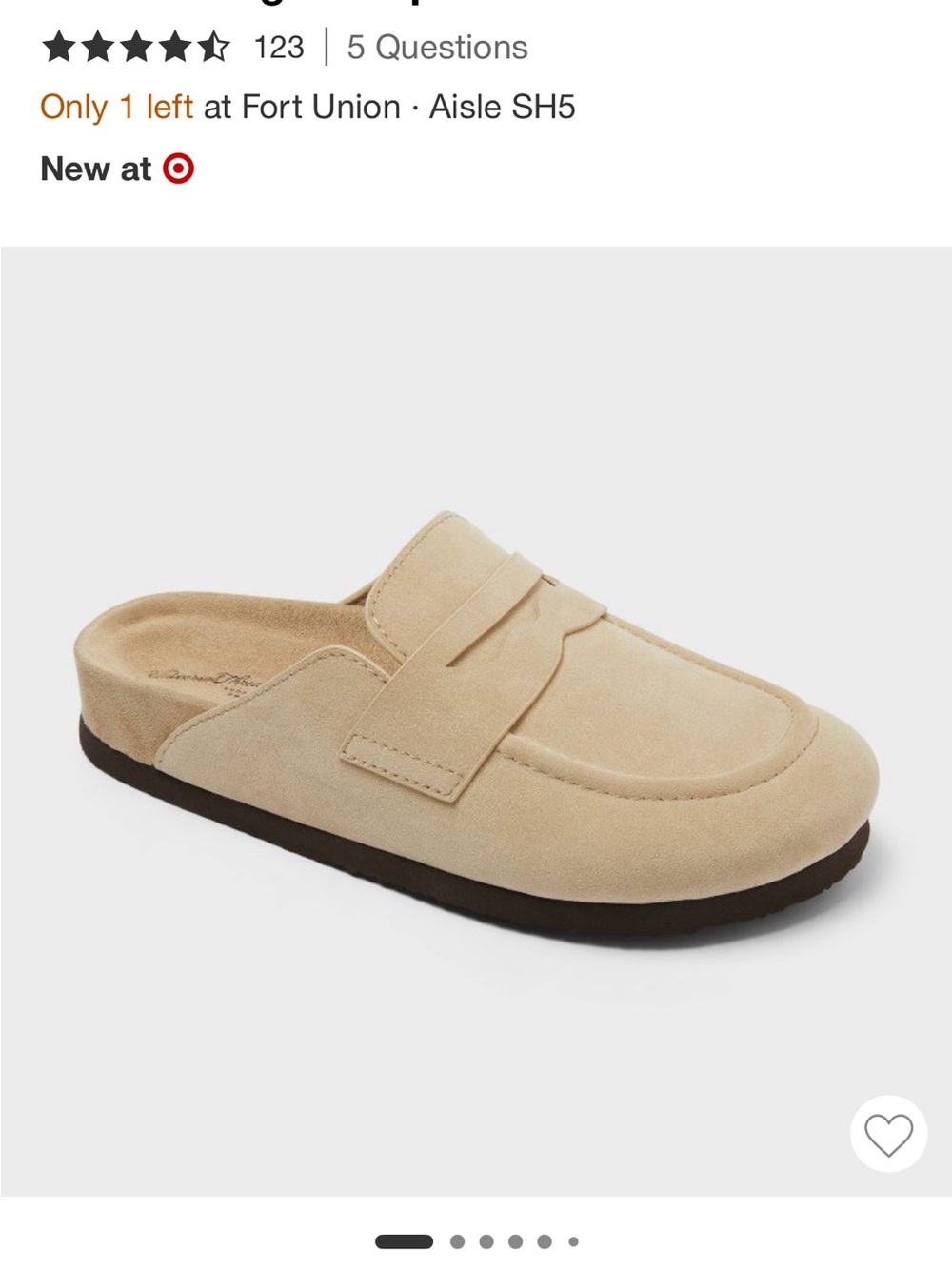 Universal Thread Women's Tan Suede Slip-On Mule Loafers